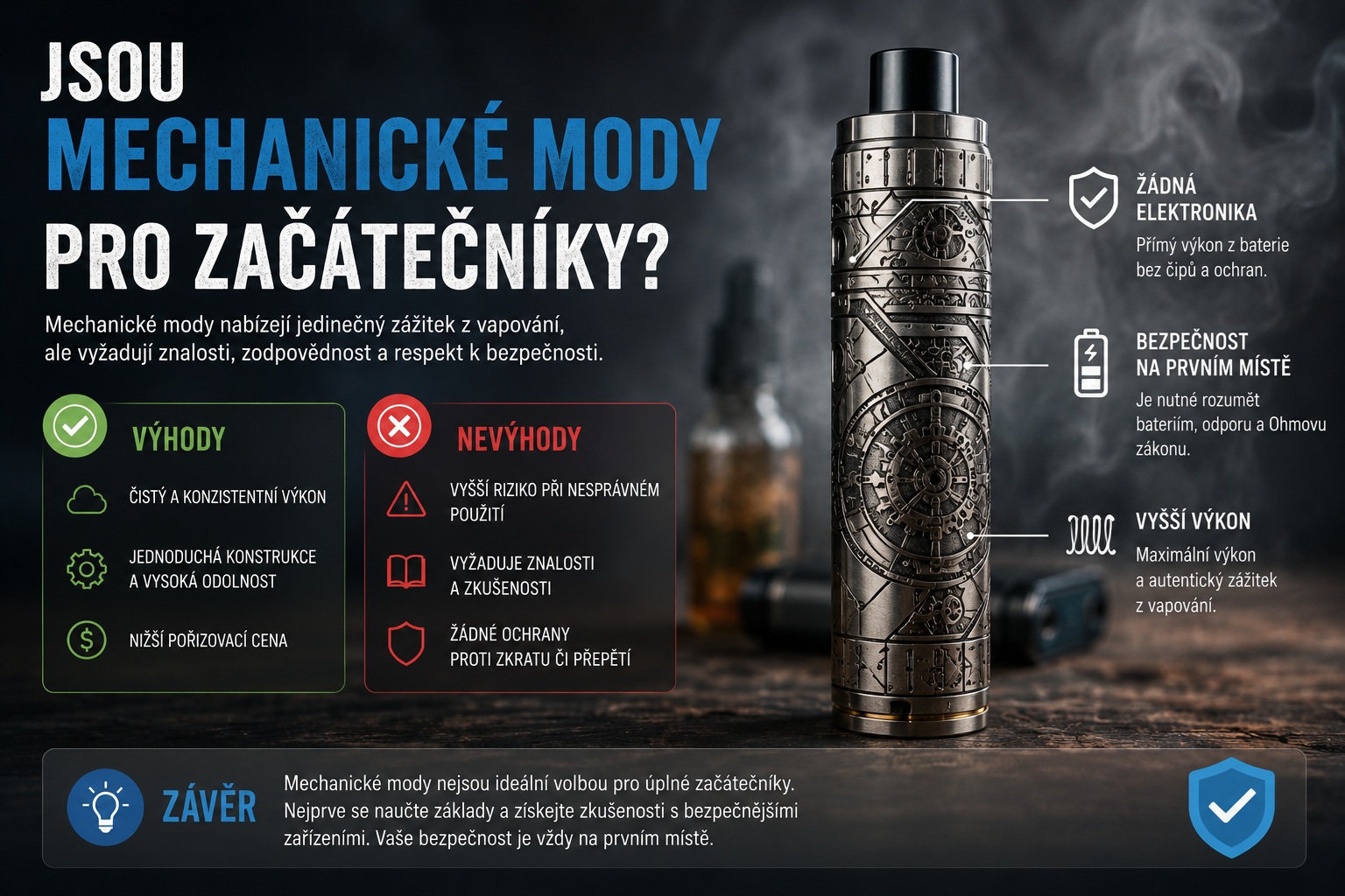 Jsou mechanické MODy pro začátečníky